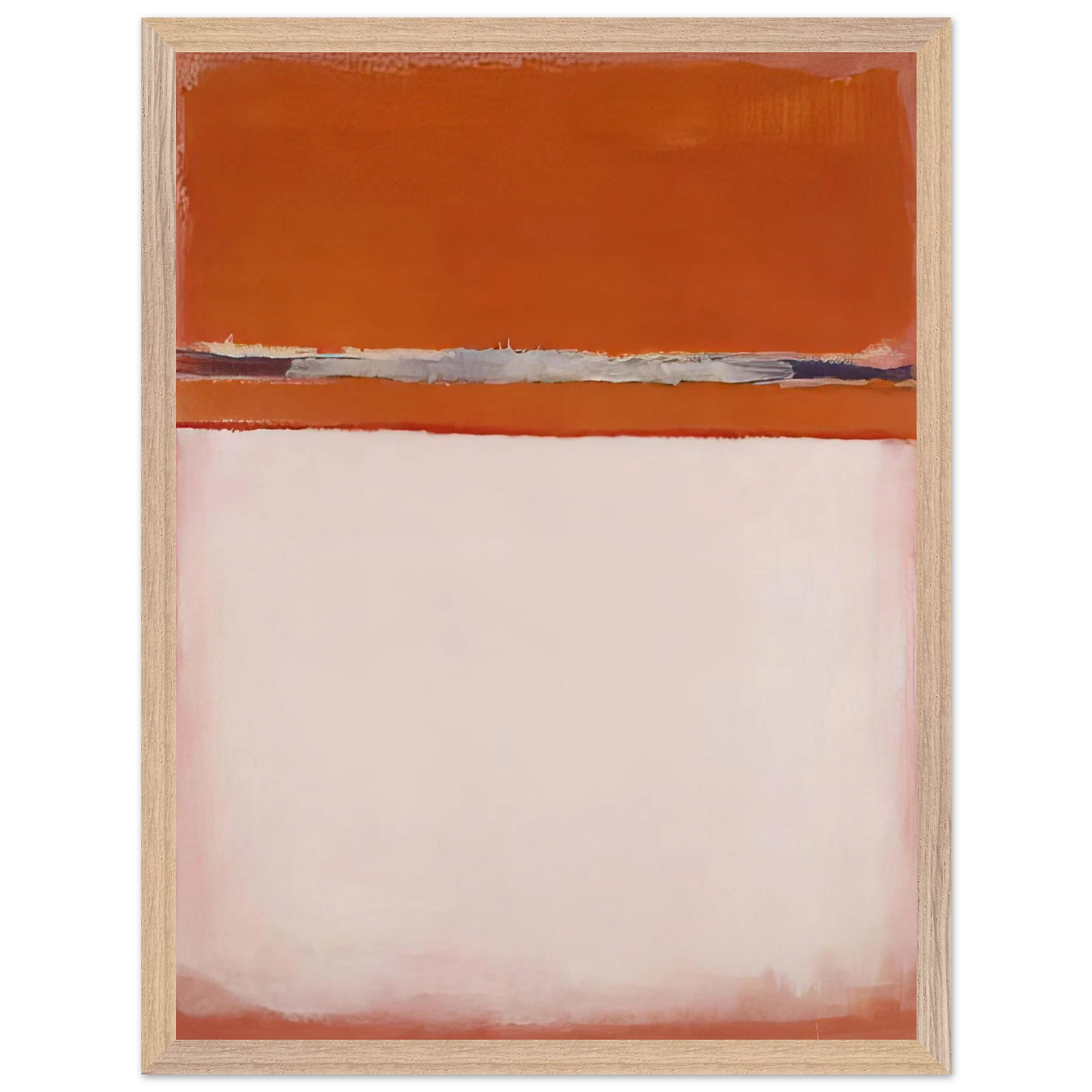 Mark Rothko - No.18 - 1951 Wall Art - 21x29.7 cm / 8x12" - Premium Wooden Framed Poster With Fine Art Paper - White frame