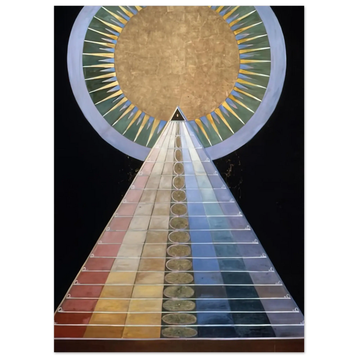 Hilma af Klint - ALTAR PAINTING 1915 Wall art - A3 (29.7 x 42  cm) - Premium Wooden Framed Poster With Fine Art Paper - Wood frame