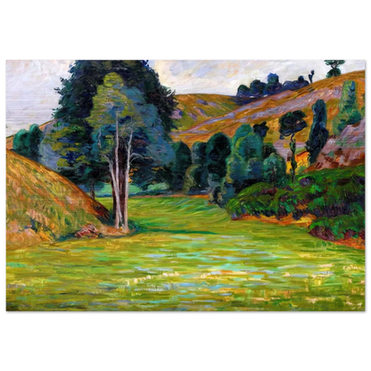 Valley in Pontgibaud - Armand Guillaumin Brushed Aluminum Print - 70x100 cm / 28x40 inches | Armand Guillaumin Aluminum Print | Armand Guillaumin Prints