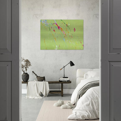 Raindrops Keep Falling on My Head - 1973 - Walasse Ting Brushed Aluminum Print - 70x100 cm / 28x40 inches | Walasse Ting Aluminum Print | Walasse Ting Prints