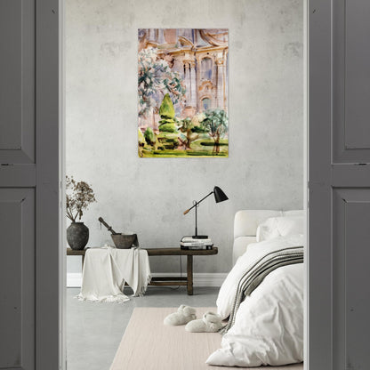 Palace and Gardens, Spain - John Singer Sargent Brushed Aluminum Print - 70x100 cm / 28x40 inches | John Singer Sargent Aluminum Print | John Singer Sargent Prints