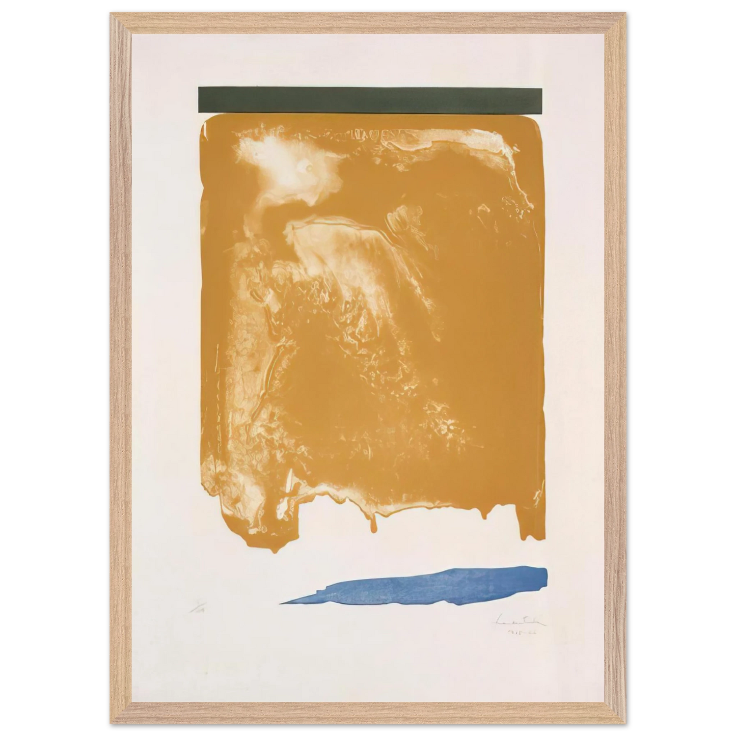 Helen Frankenthaler - Persian Garden - 1966 Wall art - 70x100 cm / 28x40 inches - Premium Wooden Framed Poster With Fine Art Paper-canvas - Wood frame