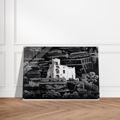 FARMHOUSE RAVELLO - MC Escher Acrylic Print - 70x100 cm / 28x40″ inches | MC Escher Wall Art | MC Escher Prints