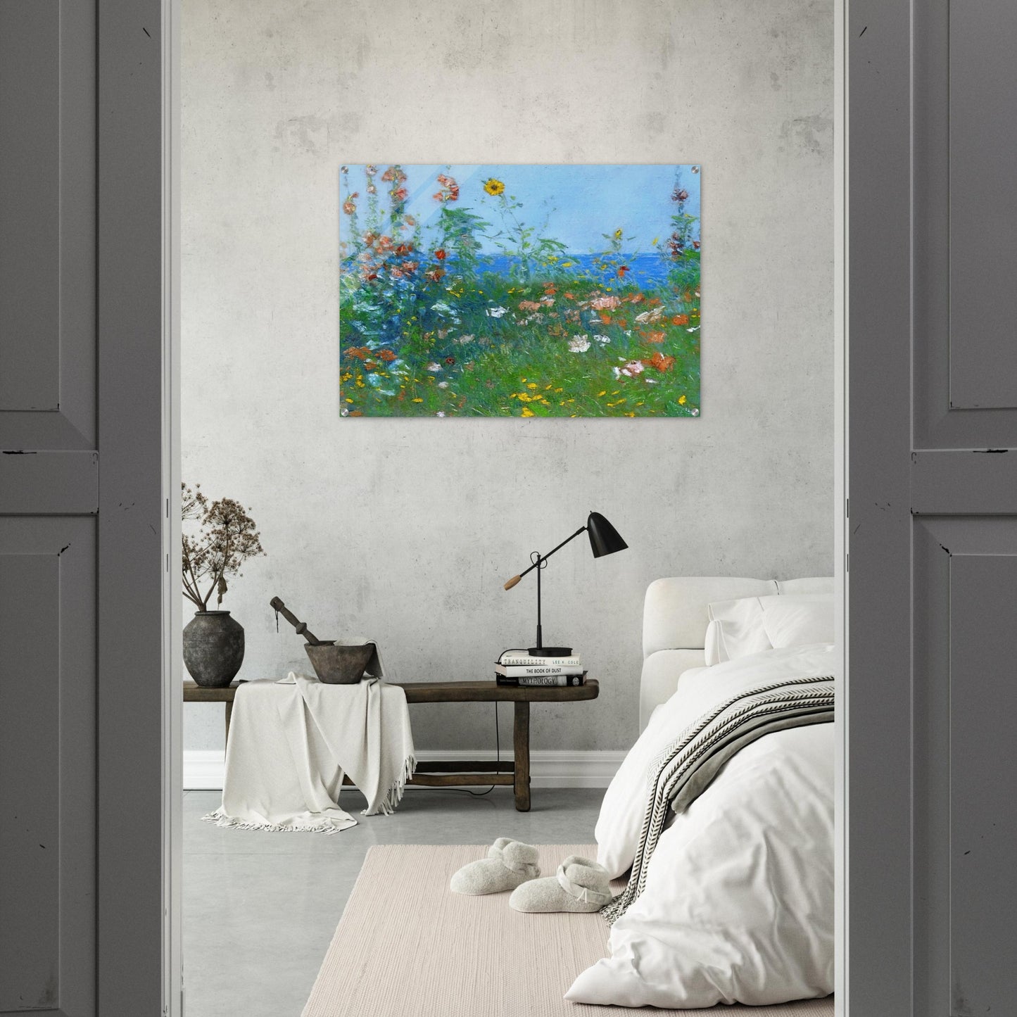 Poppies, Isles of Shoals 03 - Childe Hassam Acrylic Print - 70x100 cm / 28x40″ inches