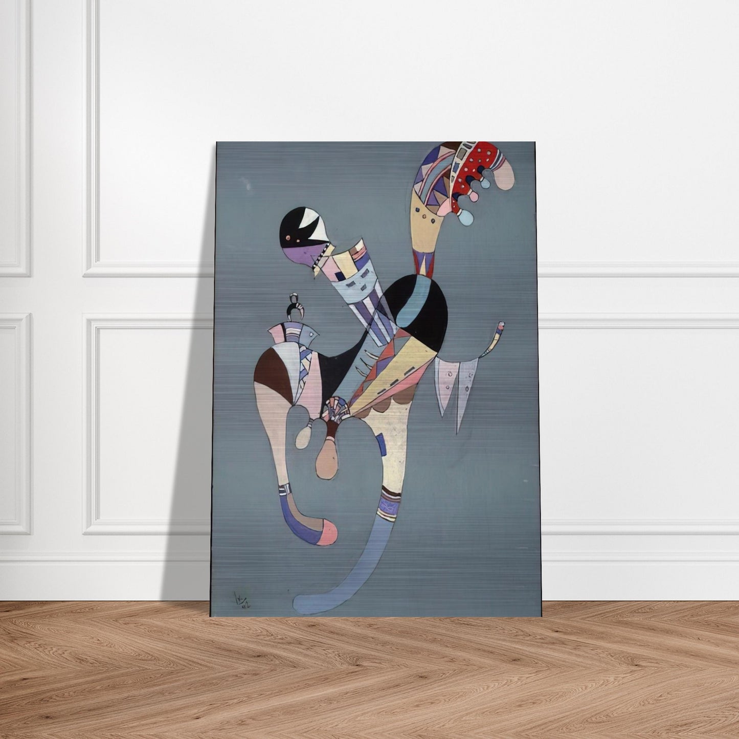 A FLOATING FIGURE 1942 - Wassily Kandinsky Brushed Aluminum Print - 70x100 cm / 28x40 inches | Wassily Kandinsky Aluminum Print | Wassily Kandinsky Prints