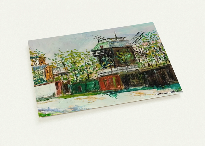 MOULIN DE LA GALETTE 4 By Maurice Utrillo Pack of 10 Post Cards | Maurice Utrillo Post Cards | A6 (10.5 x 14.8 cm) - 4.1 x 5.8 inches
