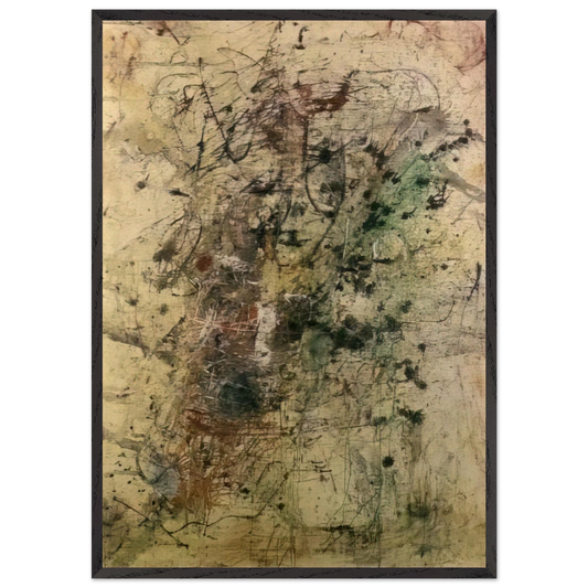 Le Grand Orgasme - 1947 - Wols 70x100 cm / 28x40 inches Framed Art Print – Black Wooden Frame