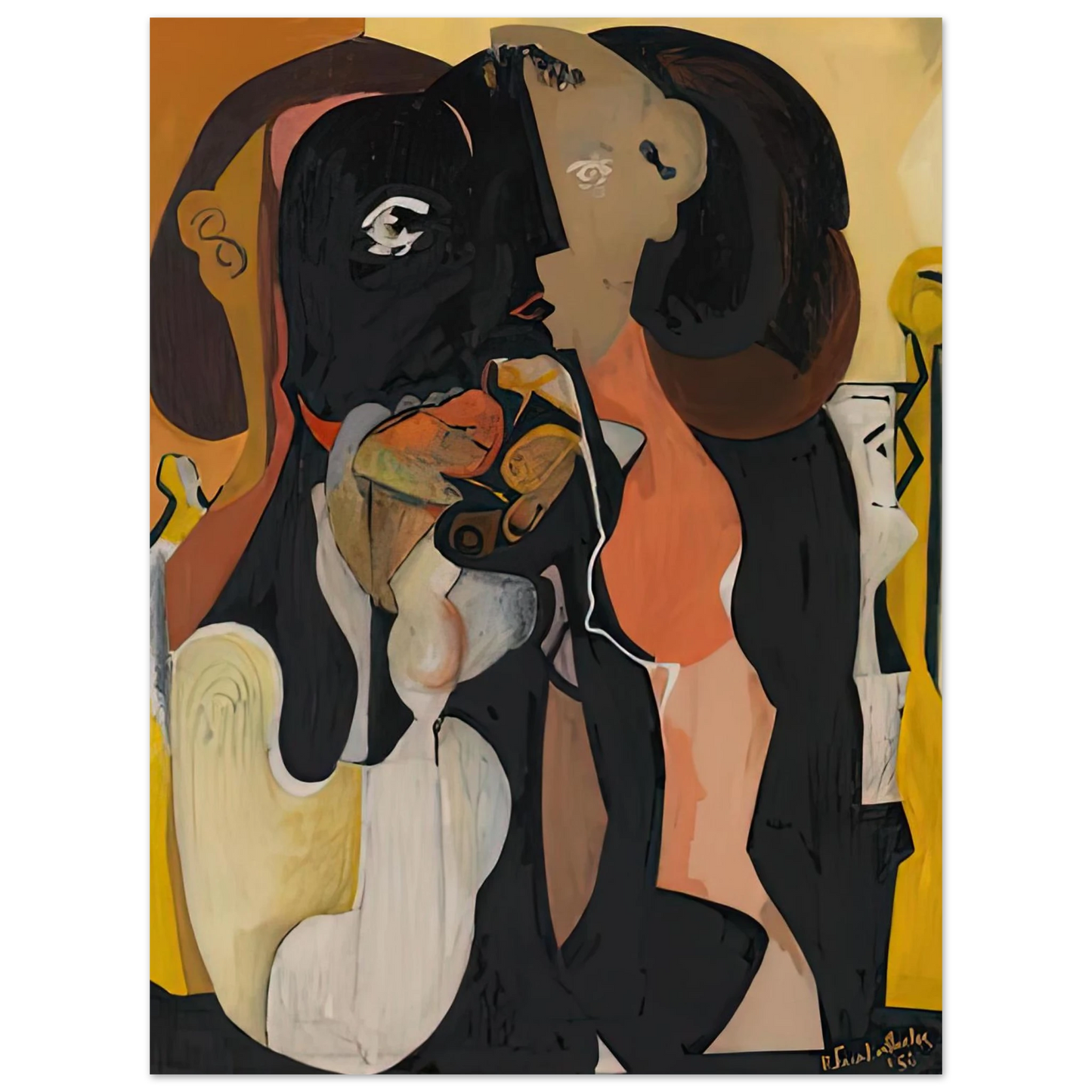 Helen Frankenthaler - Woman, 1950- Wall Art - 21x29.7 cm / 8x12" - Fine Art Poster-canvas - -