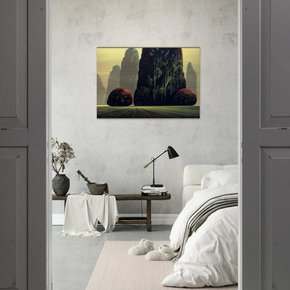 Autumn Eucalyptus - Eyvind Earle Brushed Aluminum Print - 70x100 cm / 28x40 inches | Eyvind Earle Aluminum Print | Eyvind Earle Prints