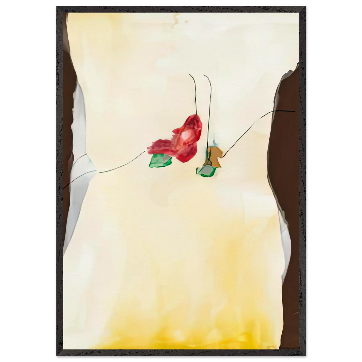 Chill Factor 1973- - Helen Frankenthaler 70x100 cm / 28x40 inches Framed Art Print – Black Wooden Frame