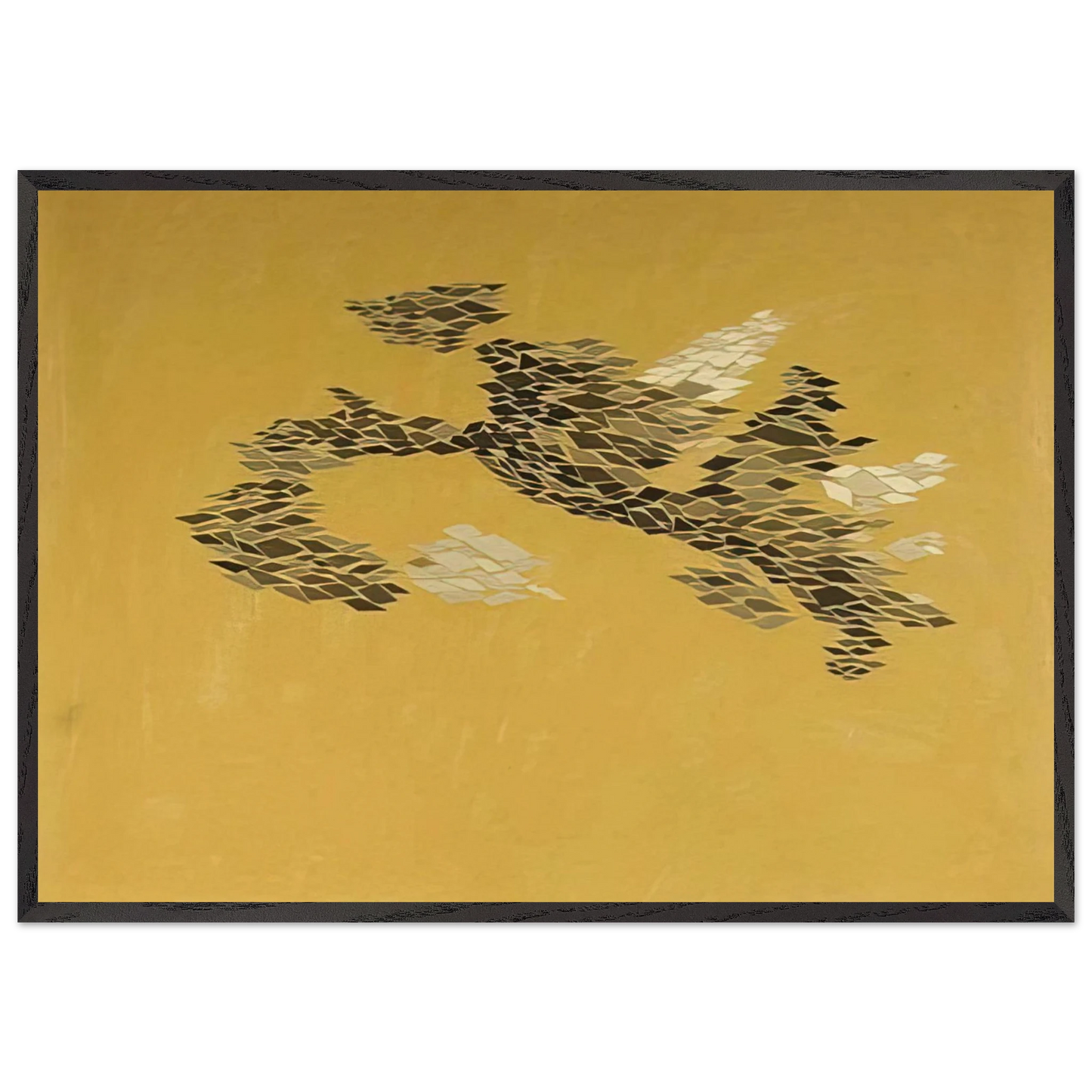 Flying Rectangles - 1969 - Robert Goodnough 70x100 cm / 28x40 inches Framed Art Print – Black Wooden Frame
