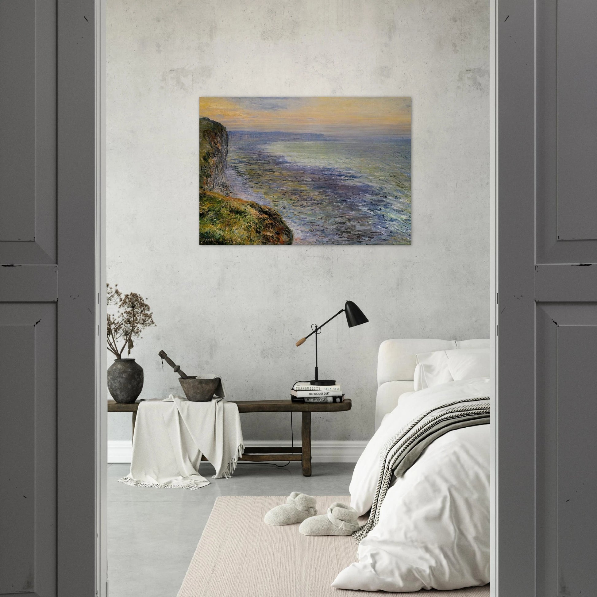 Seascape near Fecamp - claude monet Brushed Aluminum Print - 70x100 cm / 28x40 inches | claude monet Aluminum Print | claude monet Prints
