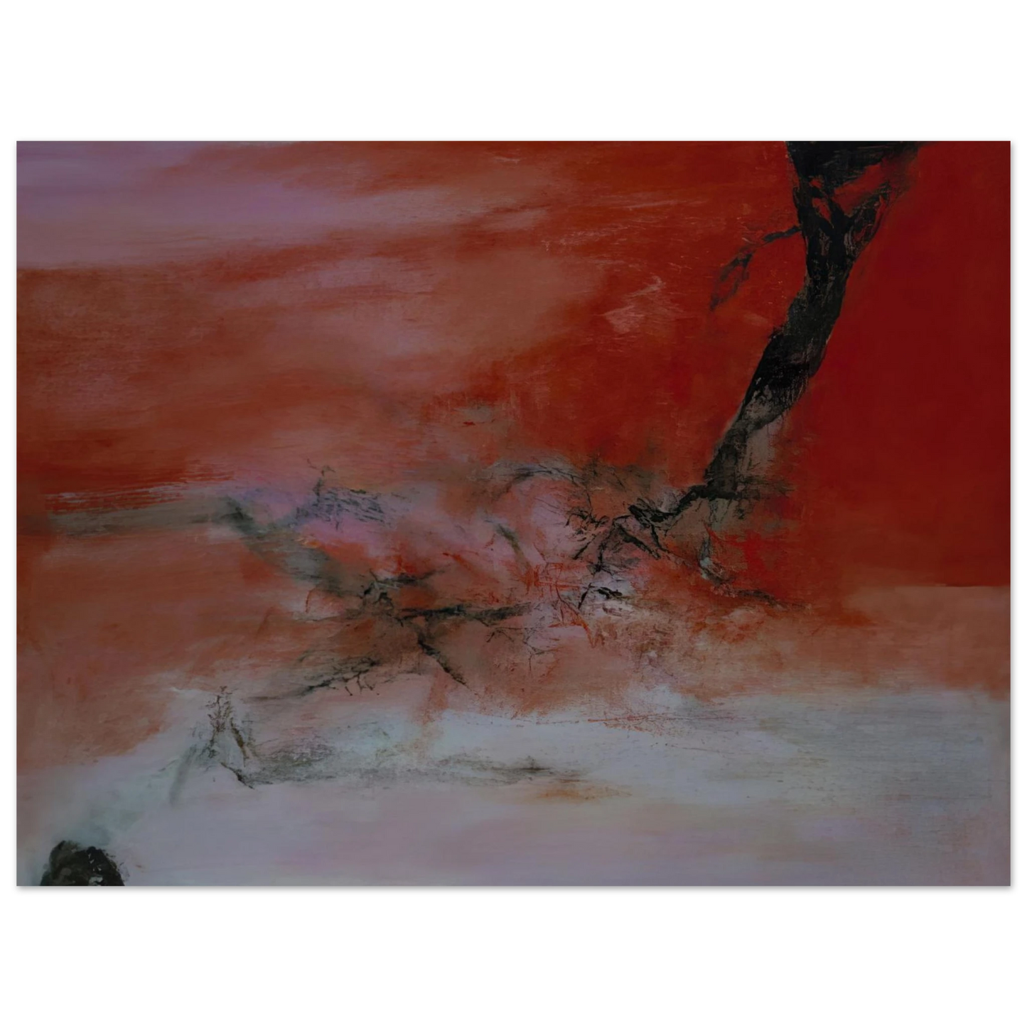 Zao Wou-Ki - 10 JANVIER 2001 2001  75x100 cm / 30x40inches Fine Art Poster