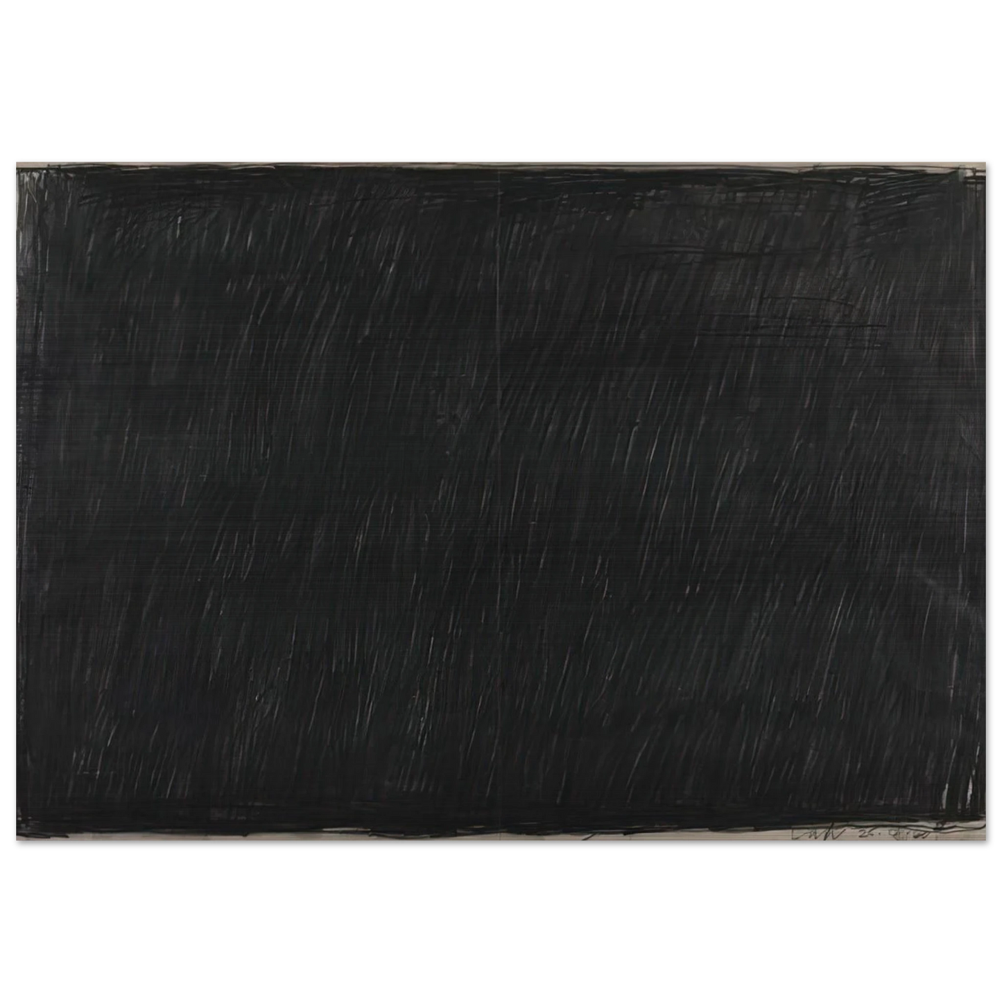 Drawing 25.4.60 - 1960 - Bob Law Brushed Aluminum Print - 70x100 cm / 28x40 inches | Bob Law Aluminum Print | Bob Law Prints