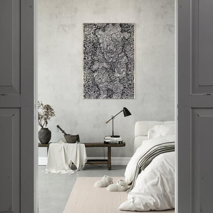 FIGURE WITH HAT IN A LANDSCAPE 1960 - Jean Dubuffet Brushed Aluminum Print - 70x100 cm / 28x40 inches | Jean Dubuffet Aluminum Print | Jean Dubuffet Prints
