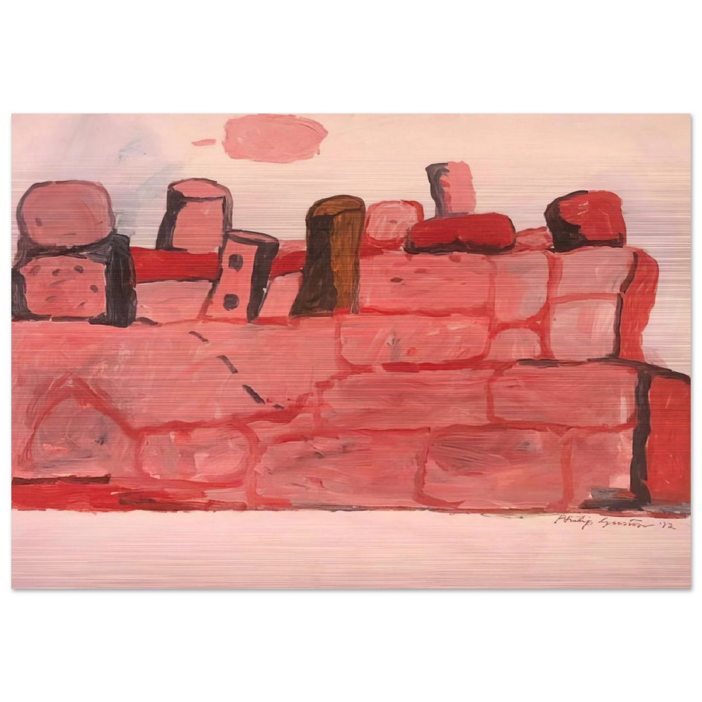 CERVETERI 1972 - Philip Guston Brushed Aluminum Print - 70x100 cm / 28x40 inches | Philip Guston Aluminum Print | Philip Guston Prints