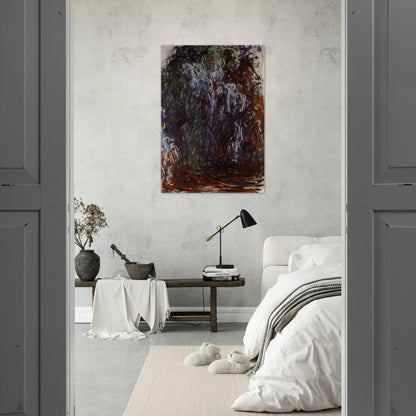 Weeping Willow - claude monet Brushed Aluminum Print - 70x100 cm / 28x40 inches | claude monet Aluminum Print | claude monet Prints