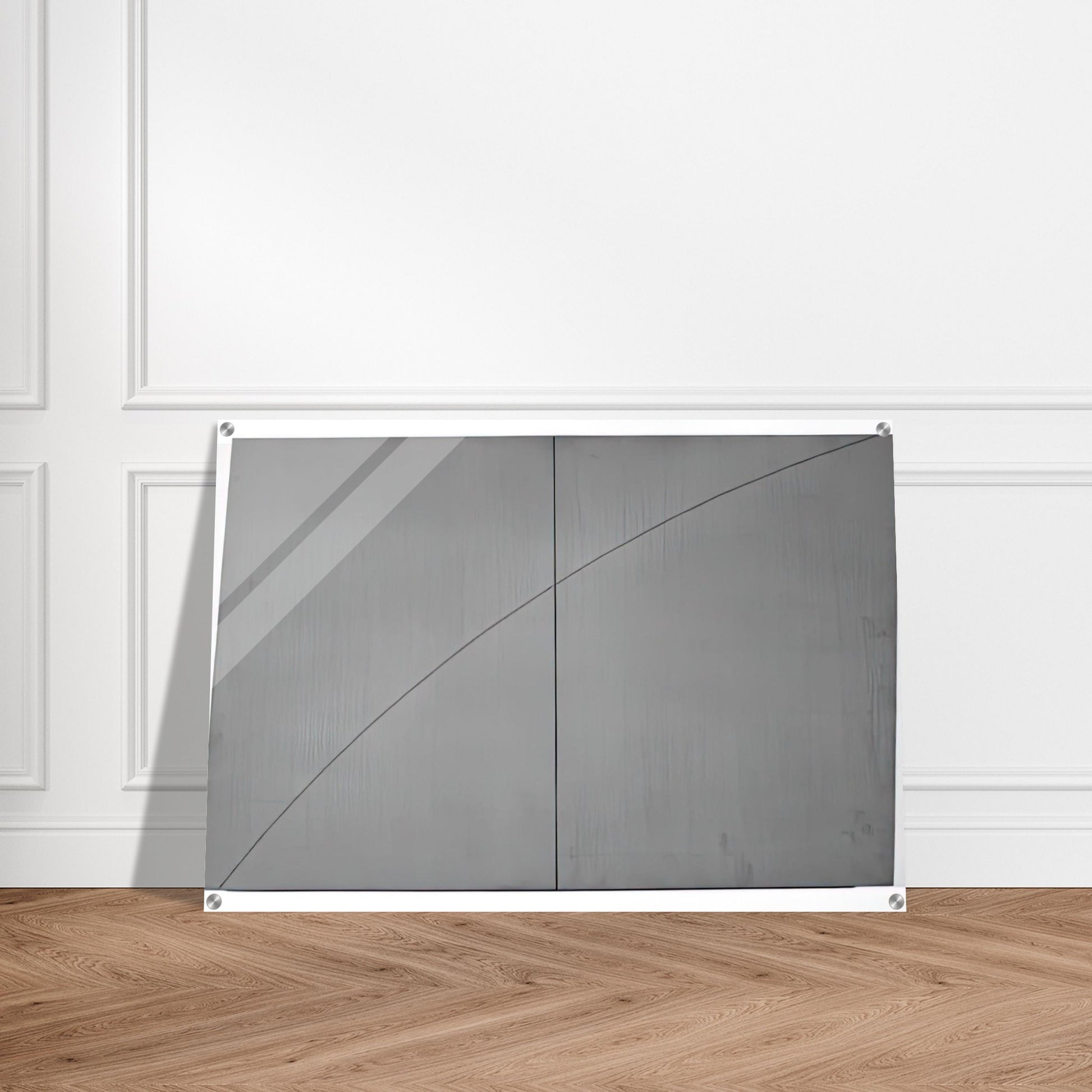 A CURVED LINE WITHIN TWO DISTORTED RECTANGLES 1978 - Robert Mangold Acrylic Print - 70x100 cm / 28x40″ inches