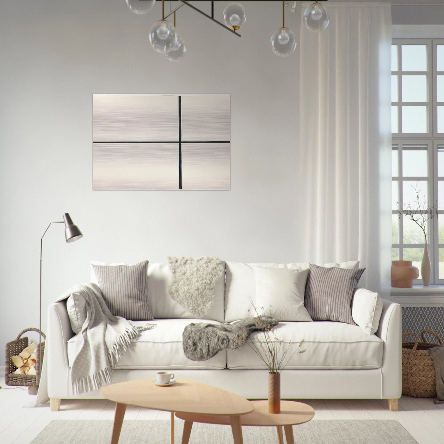 Horizontal and Vertical Lines - Ellsworth Kelly Brushed Aluminum Print - 70x100 cm / 28x40 inches | Ellsworth Kelly Aluminum Print | Ellsworth Kelly Prints