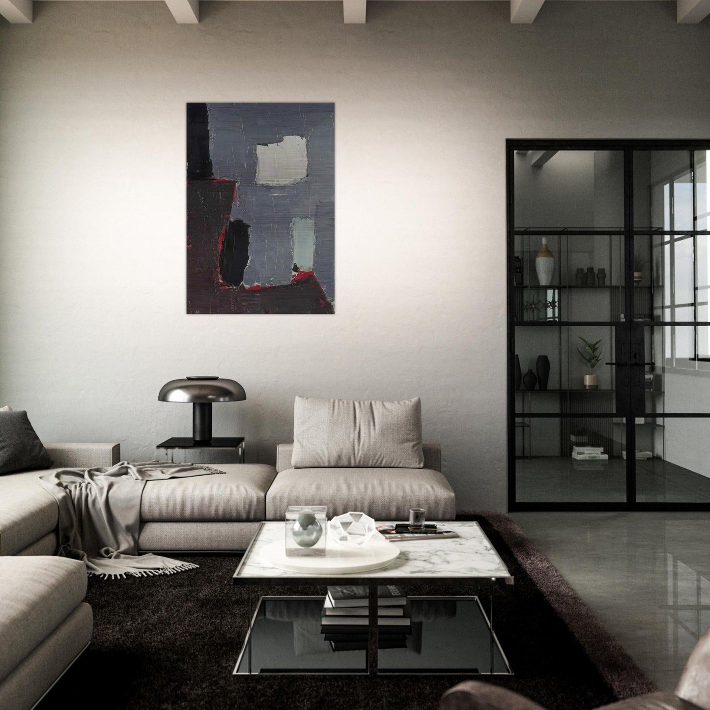 Composition - 1950 - Nicolas de Stael Brushed Aluminum Print - 70x100 cm / 28x40 inches | Nicolas de Stael Aluminum Print | Nicolas de Stael Prints