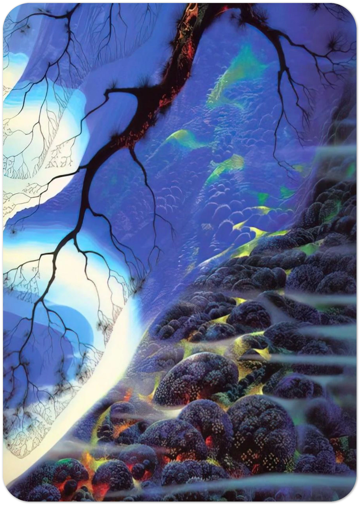 Mystical Big Sur By Eyvind Earle Pack of 10 Post Cards | Eyvind Earle Post Cards | A6 (10.5 x 14.8 cm) - 4.1 x 5.8 inches