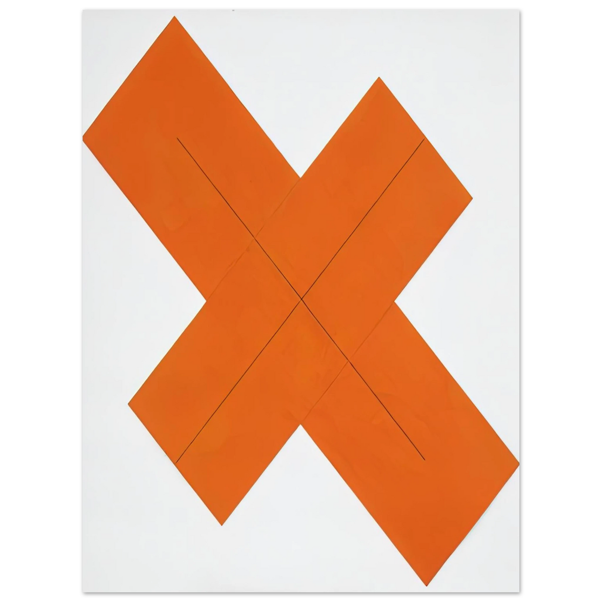 Robert Mangold - X WITHIN X ORANGE 1981  75x100 cm / 30x40inches Fine Art Poster