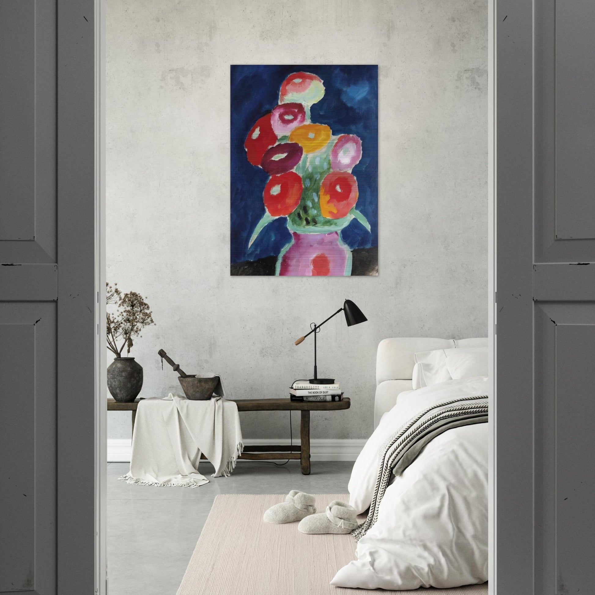 BLUMEN IN EINER VASE 1918 - Alexej von Jawlensky Brushed Aluminum Print - 70x100 cm / 28x40 inches | Alexej von Jawlensky Aluminum Print | Alexej von Jawlensky Prints