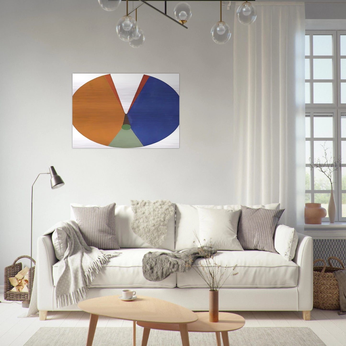 Pintura Madí - 1948 - Gyula Kosice Brushed Aluminum Print - 70x100 cm / 28x40 inches | Gyula Kosice Aluminum Print | Gyula Kosice Prints