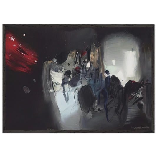COMPOSITION 1972 - Chu teh Chun 70x100 cm / 28x40 inches Framed Art Print – Black Wooden Frame