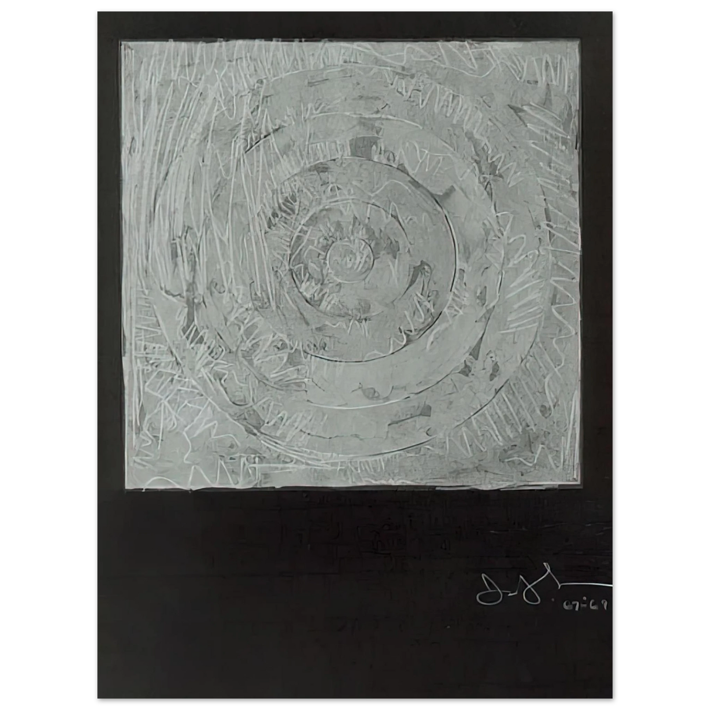 Jasper Johns - WHITE TARGET 1969  75x100 cm / 30x40inches Fine Art Poster