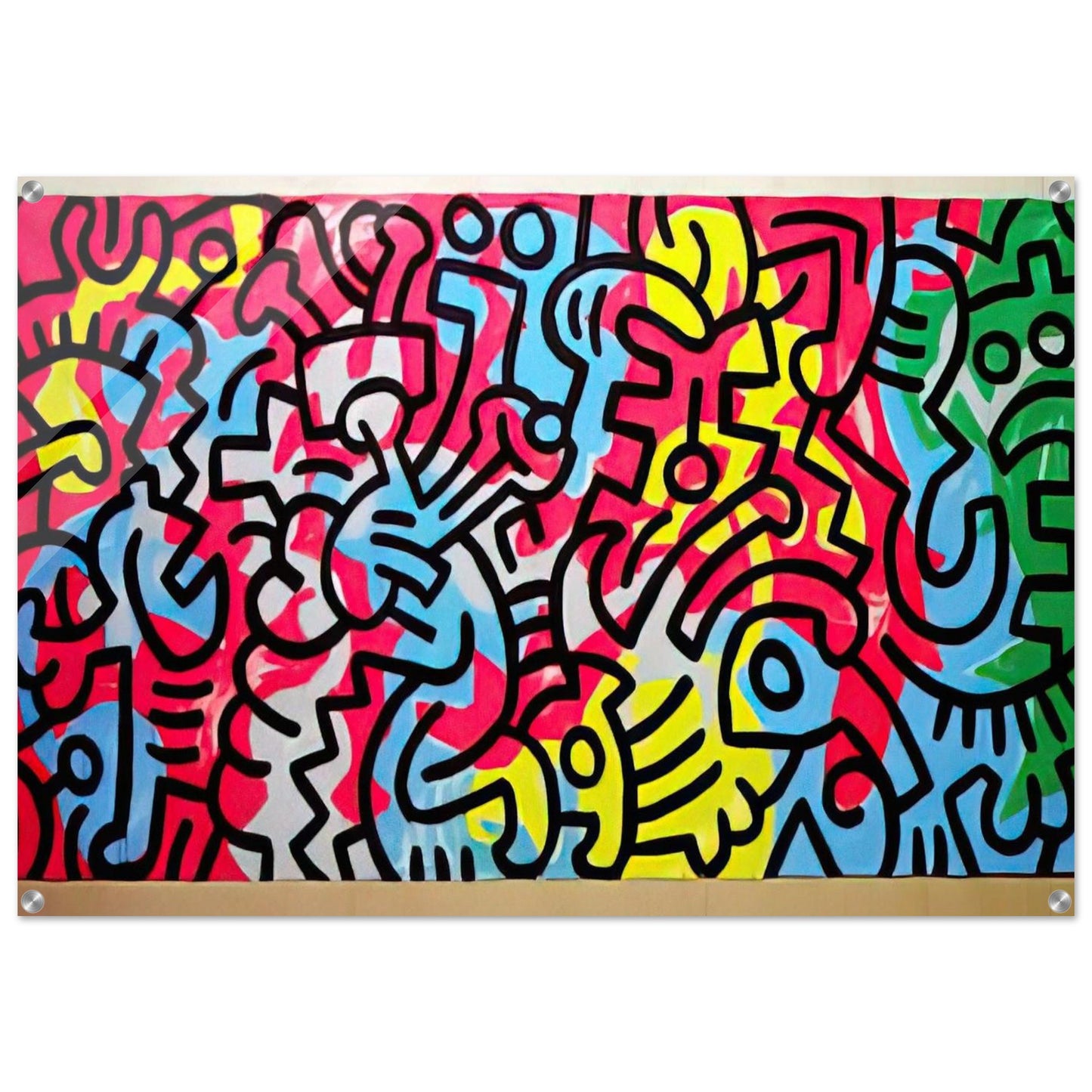 UNTITLED 1987 - Keith Haring Acrylic Print - 70x100 cm / 28x40″ inches