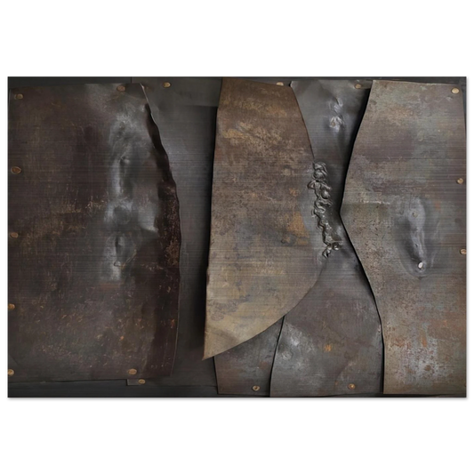 Iron - 1960 - Alberto Burri Brushed Aluminum Print - 70x100 cm / 28x40 inches | Alberto Burri Aluminum Print | Alberto Burri Prints