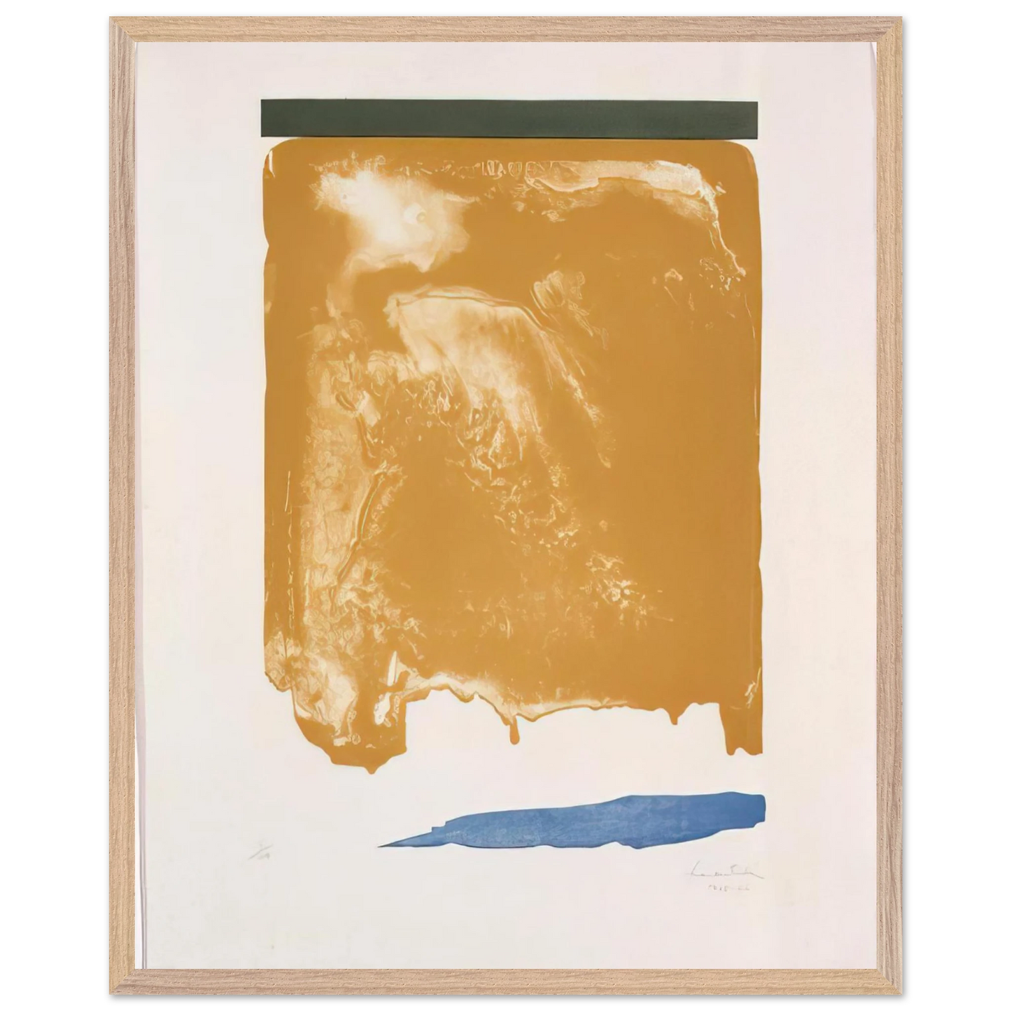 Helen Frankenthaler - Persian Garden - 1966 Wall art - 27x35 cm / 11x14 inches - Premium Wooden Framed Poster With Fine Art Paper-canvas - Wood frame