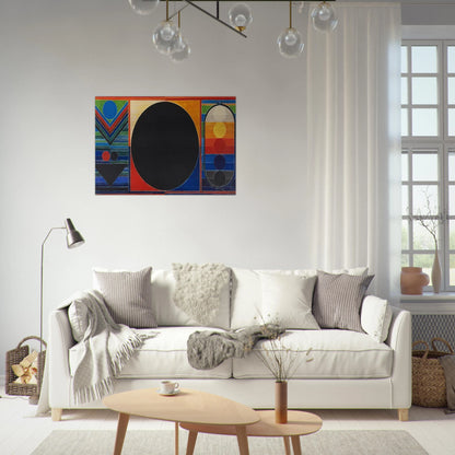Composition Geometrique - 2007 - S. H. Raza Brushed Aluminum Print - 70x100 cm / 28x40 inches | S. H. Raza Aluminum Print | S. H. Raza Prints