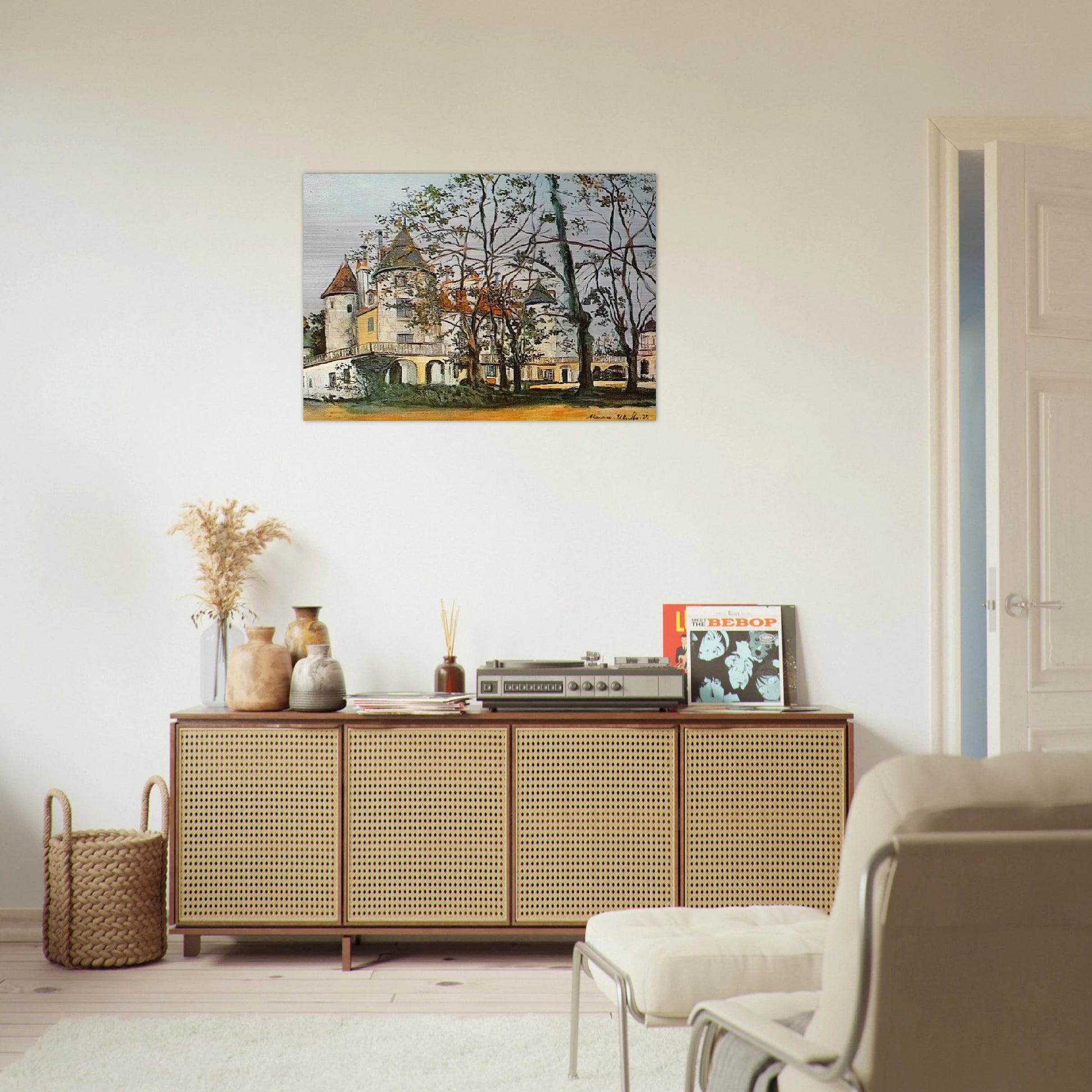 THE CASTLE - Maurice Utrillo Brushed Aluminum Print - 70x100 cm / 28x40 inches | Maurice Utrillo Aluminum Print | Maurice Utrillo Prints