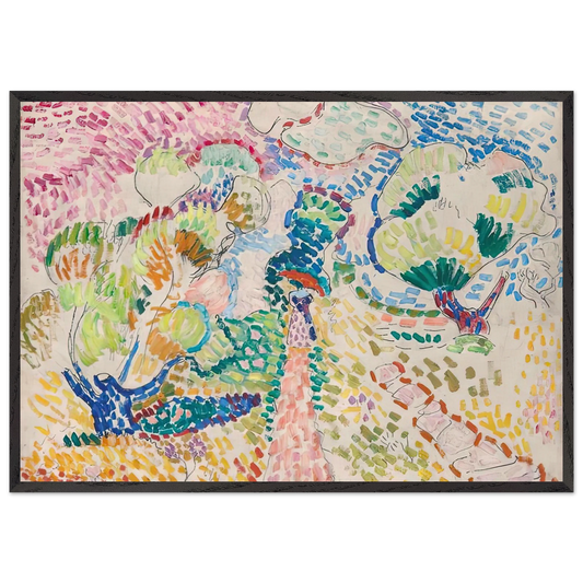 MADAME MATISSE IN THE OLIVE GROVE 1905 - Henri Matisse 70x100 cm / 28x40 inches Framed Art Print – Black Wooden Frame