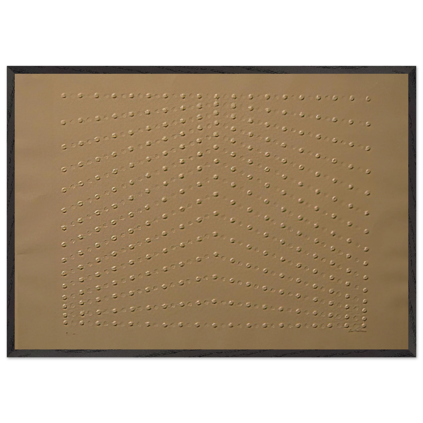 Superficie bianca - 1969 - Enrico Castellani 70x100 cm / 28x40 inches Framed Art Print – Black Wooden Frame