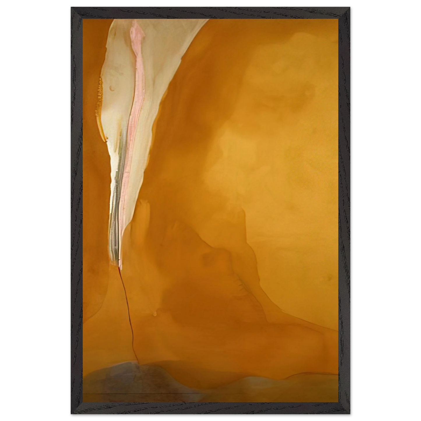 Helen Frankenthaler - Coral Wedge - 1972 Wall art - 21x29.7 cm / 8x12" - Premium Wooden Framed Poster With Fine Art Paper-canvas - Wood frame