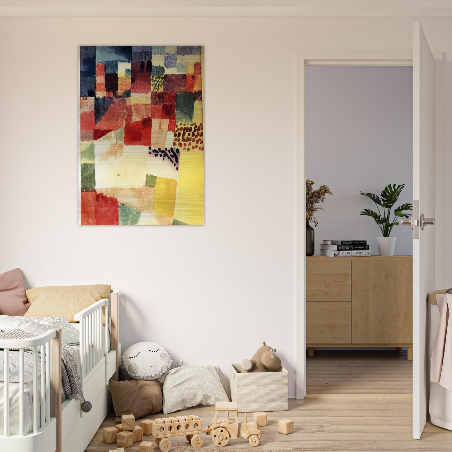 HAMMAMET - Paul Klee Brushed Aluminum Print - 70x100 cm / 28x40 inches | Paul Klee Aluminum Print | Paul Klee Prints