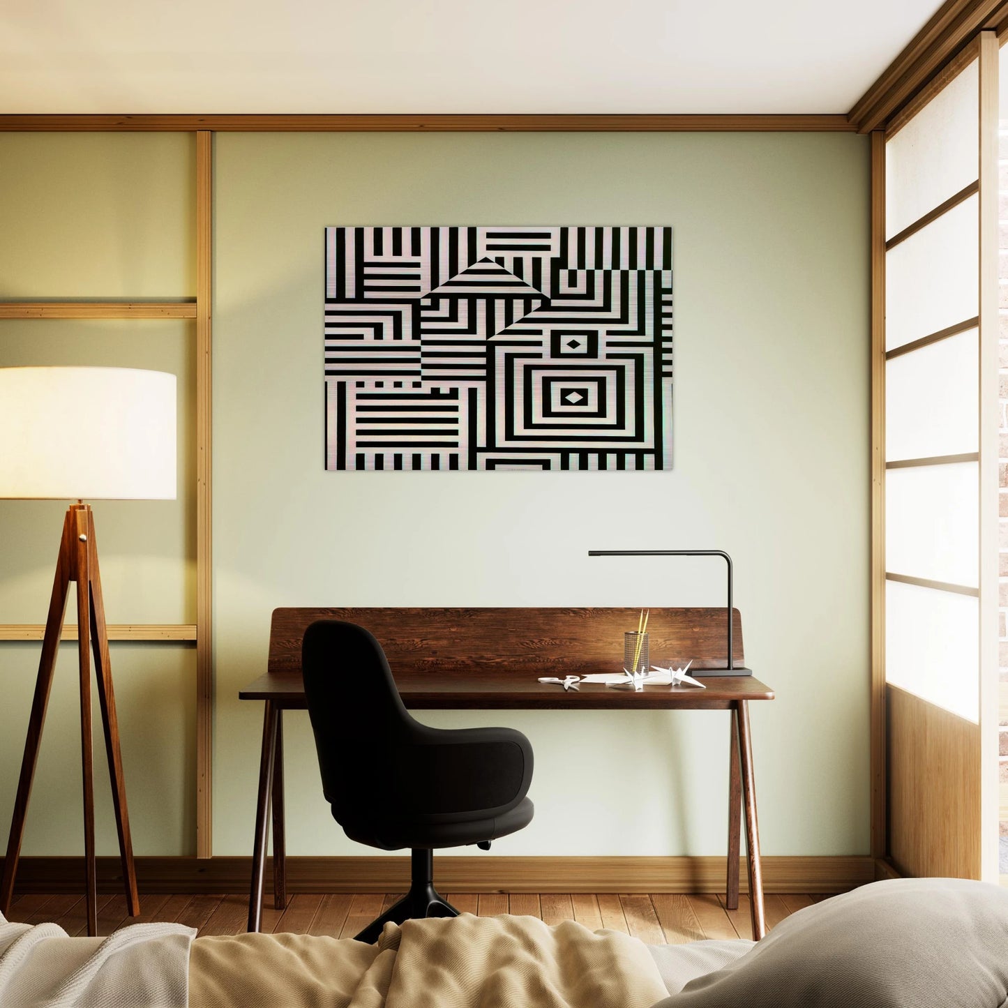 Riu-Kiu-C - 1960 - Victor Vasarely Brushed Aluminum Print - 70x100 cm / 28x40 inches | Victor Vasarely Aluminum Print | Victor Vasarely Prints