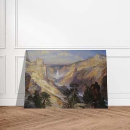 Grand Canyon of the Yellowstone, Wyoming - Thomas Moran Brushed Aluminum Print - 70x100 cm / 28x40 inches | Thomas Moran Aluminum Print | Thomas Moran Prints