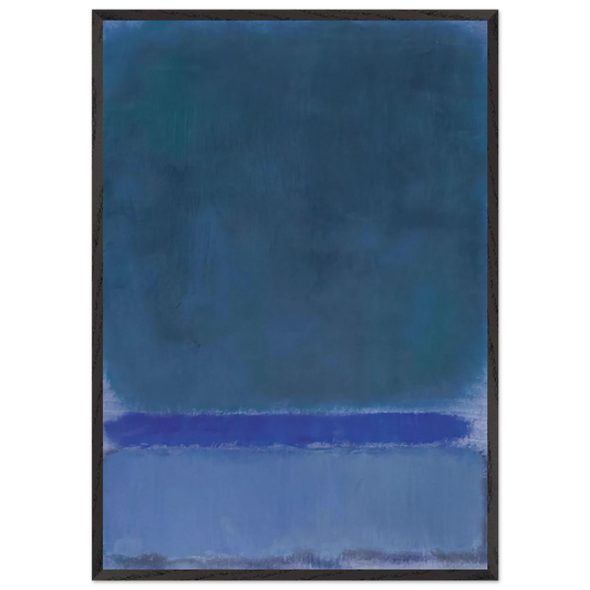 Untitled Green on Blue - 1968 - Mark Rothko 70x100 cm / 28x40 inches Framed Art Print – Black Wooden Frame