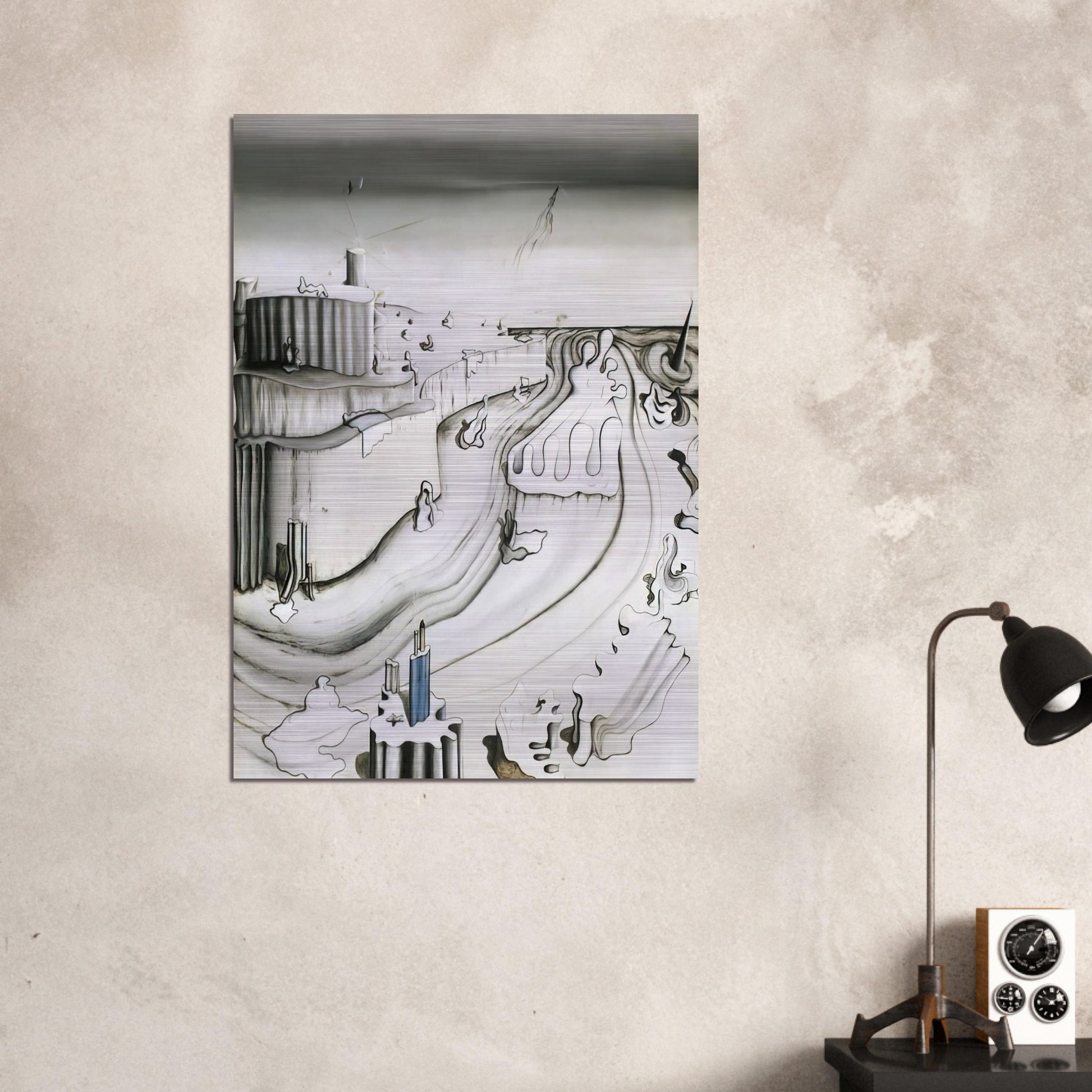 Promontory Palace - Yves Tanguy Brushed Aluminum Print - 70x100 cm / 28x40 inches | Yves Tanguy Aluminum Print | Yves Tanguy Prints
