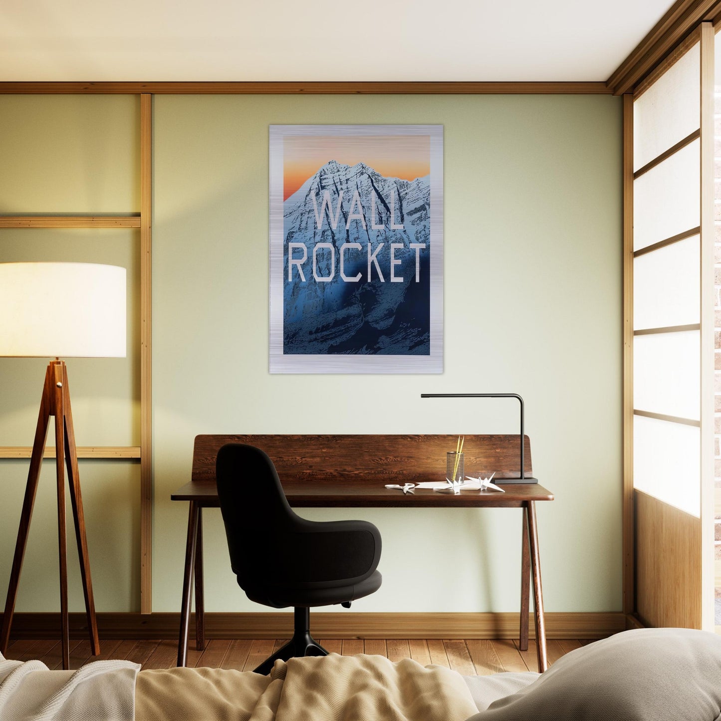 WALL ROCKET 2013 - Edward Ruscha Brushed Aluminum Print - 70x100 cm / 28x40 inches | Edward Ruscha Aluminum Print | Edward Ruscha Prints
