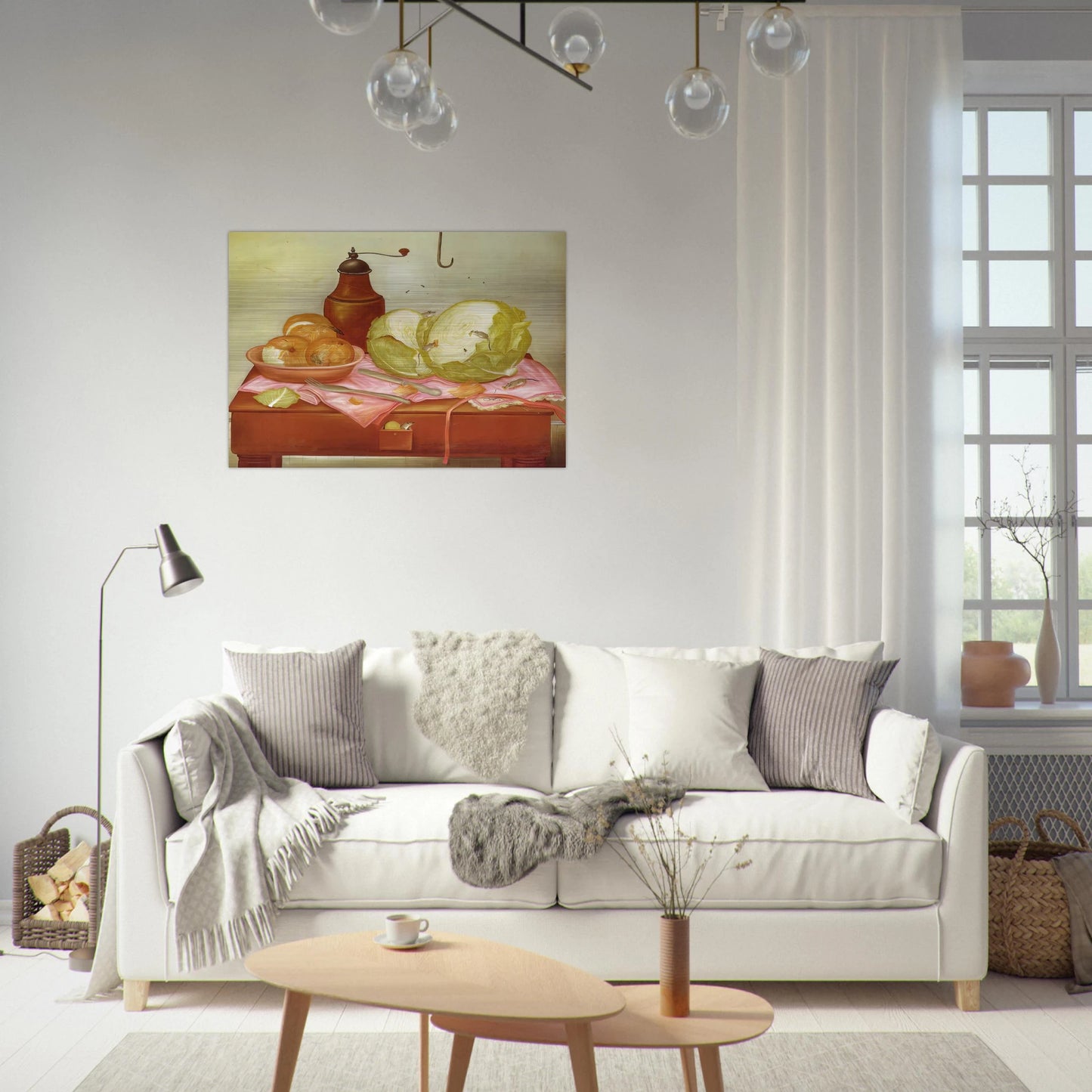 KITCHEN TABLE 1 - Fernando Botero Brushed Aluminum Print - 70x100 cm / 28x40 inches | Fernando Botero Aluminum Print | Fernando Botero Prints