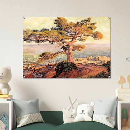 PINE BY THE MEDITERRANEAN SEA 1916 - Theo van Rysselberghe Acrylic Print - 70x100 cm / 28x40″ inches