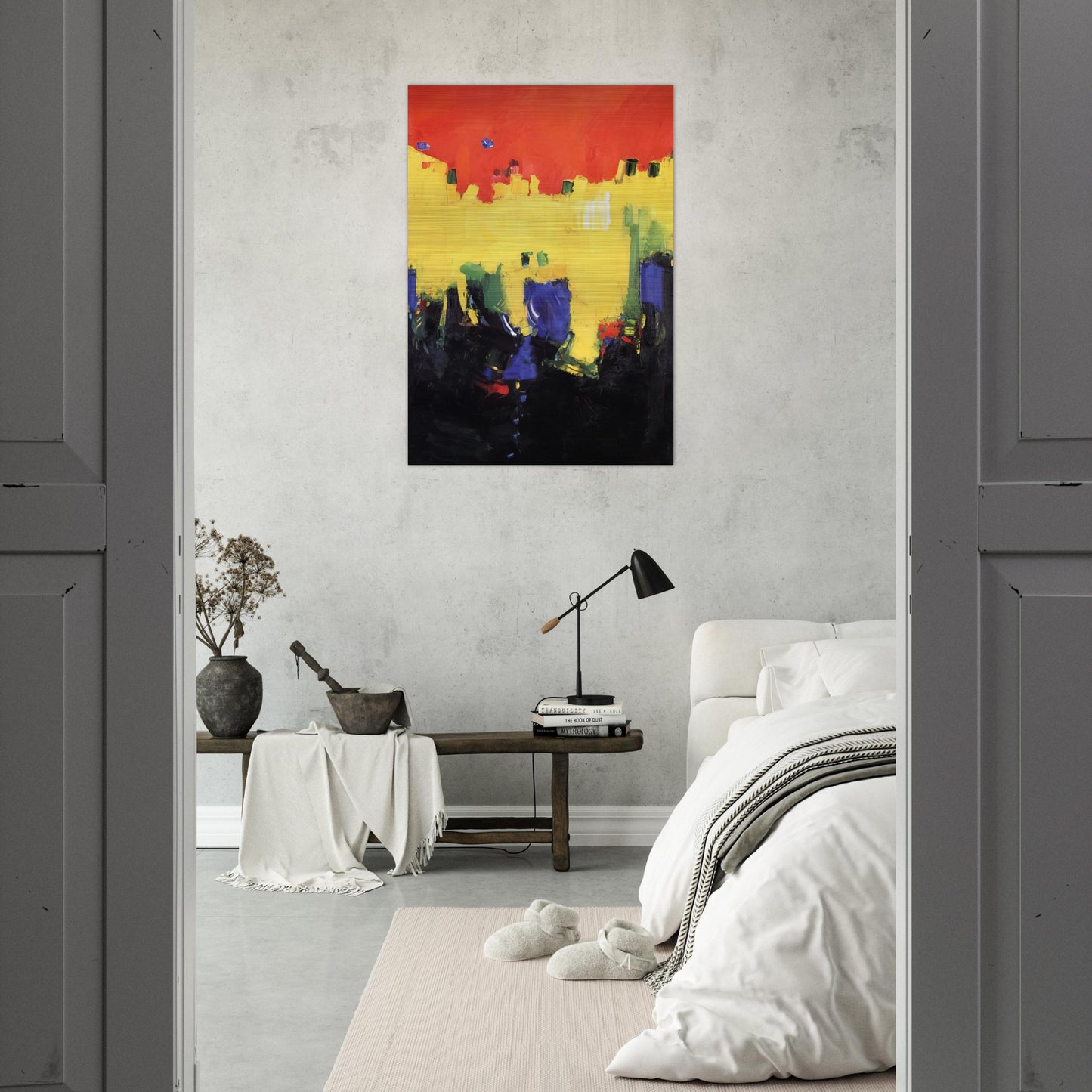 Above Deep Waters - Hans Hofmann Brushed Aluminum Print - 70x100 cm / 28x40 inches | Hans Hofmann Aluminum Print | Hans Hofmann Prints