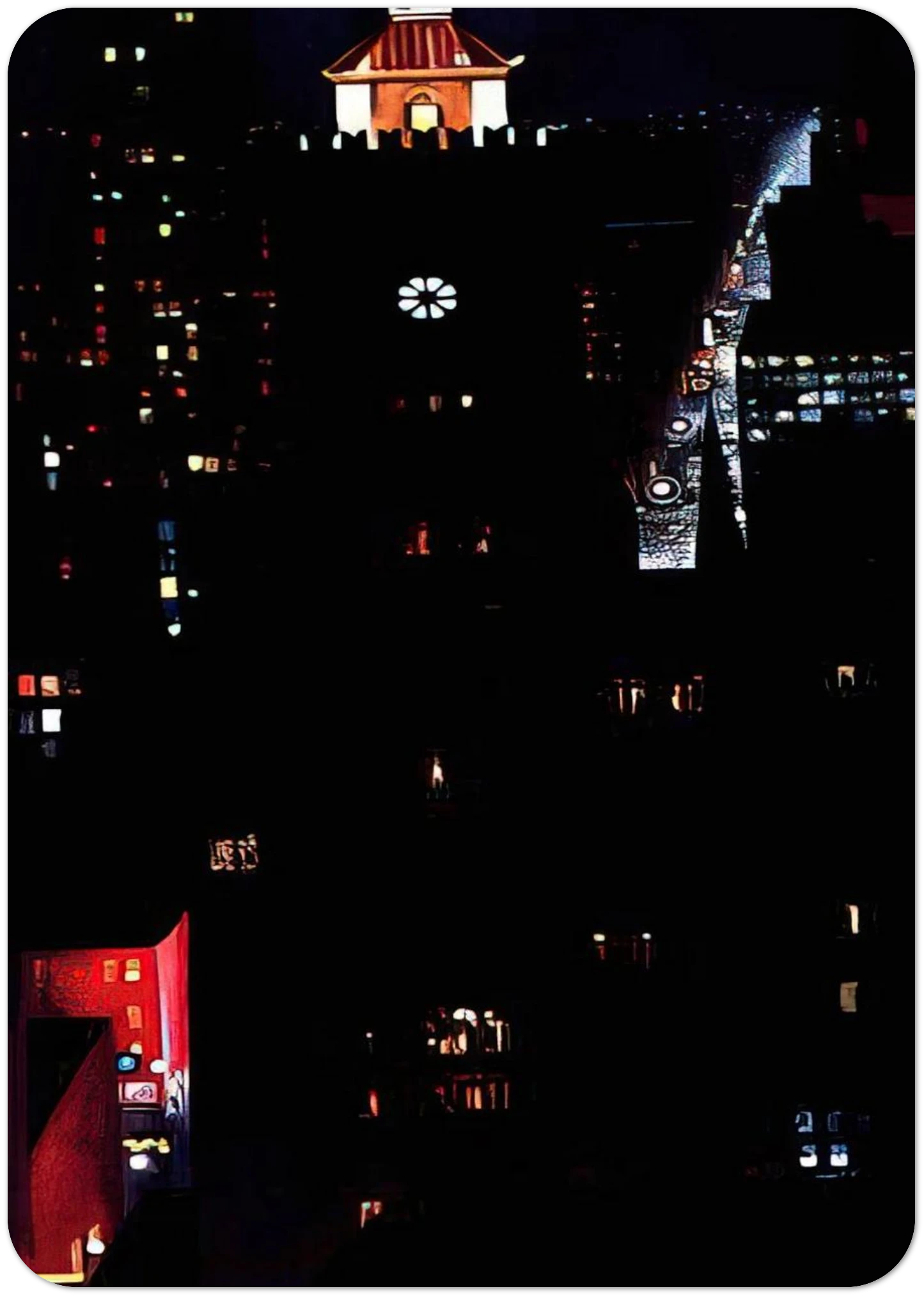 New York Night By Georgia O'Keeffe Pack of 10 Post Cards | Georgia O'Keeffe Post Cards | A6 (10.5 x 14.8 cm) - 4.1 x 5.8 inches