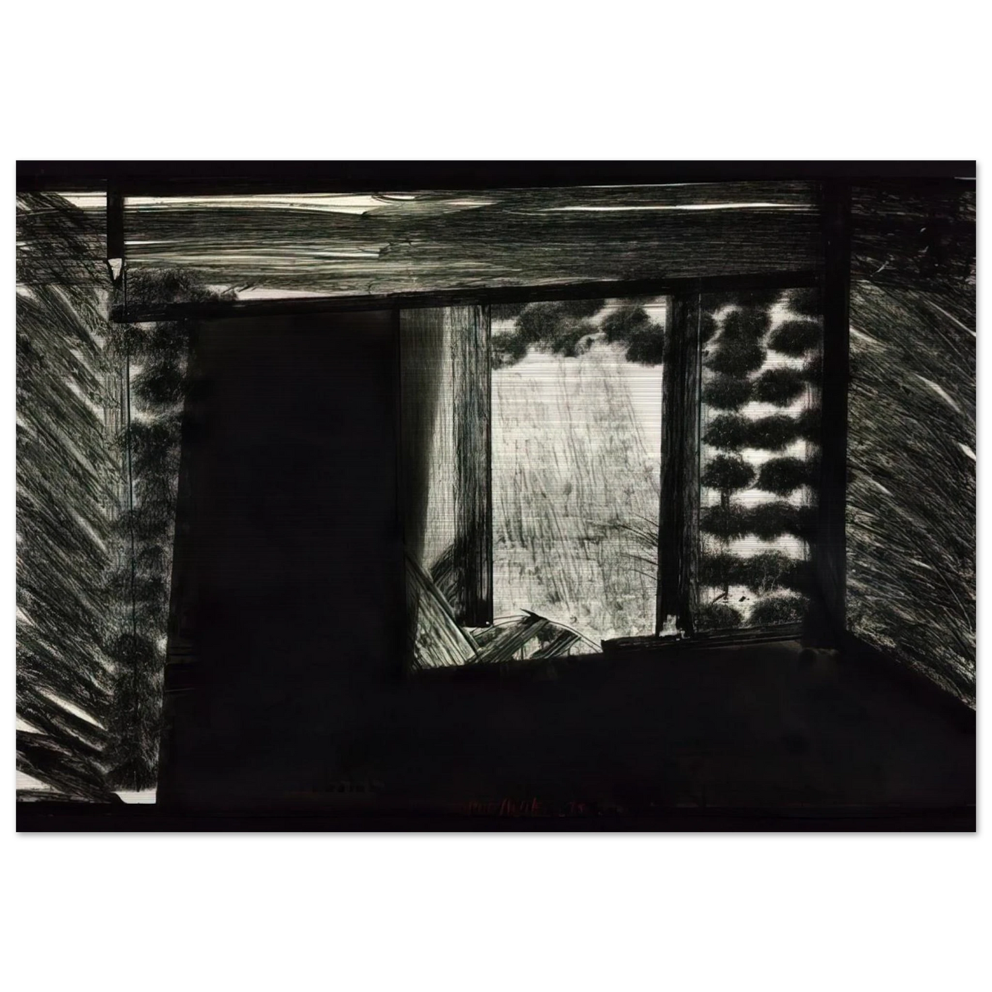 All alone in the Museum of Art - 1979 - Howard Hodgkin Brushed Aluminum Print - 70x100 cm / 28x40 inches | Howard Hodgkin Aluminum Print | Howard Hodgkin Prints