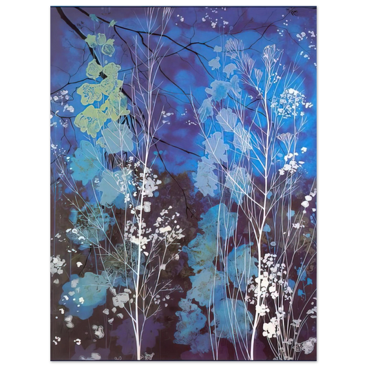 Eyvind Earle - Delphinium  75x100 cm / 30x40inches Fine Art Poster